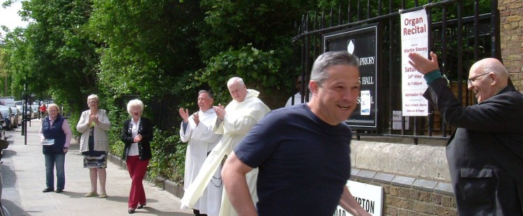Fr Thomas runs 10km for the Shrine Fund