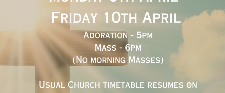 Events and Opening Hours during Holy & Easter Week 2026