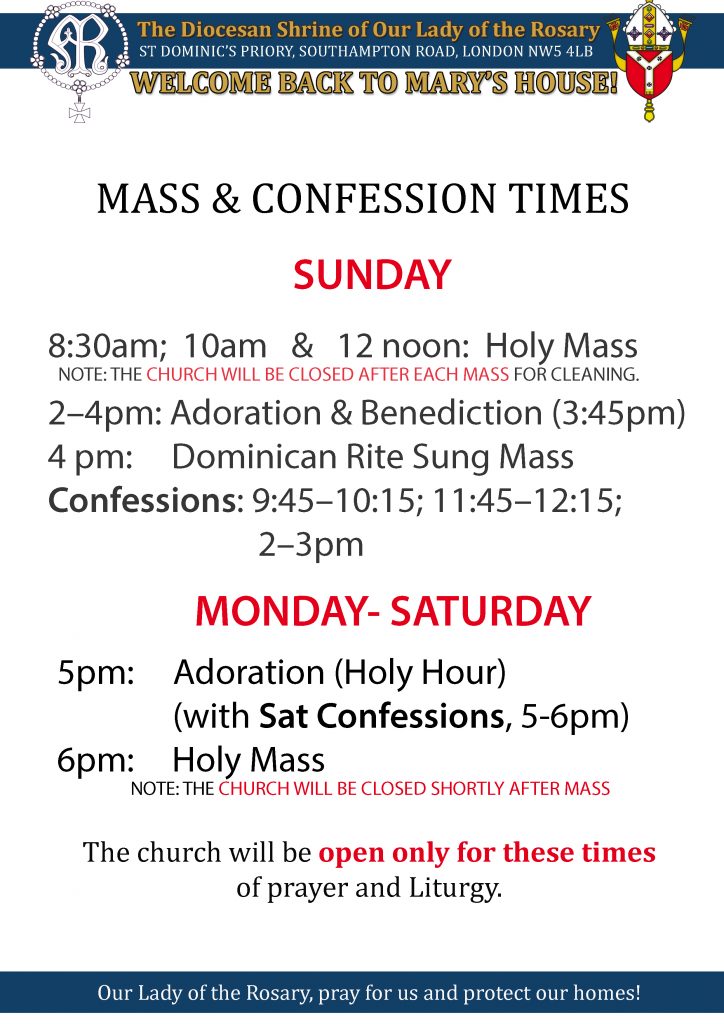 Opening Hours Mass Times Rosary Shrine